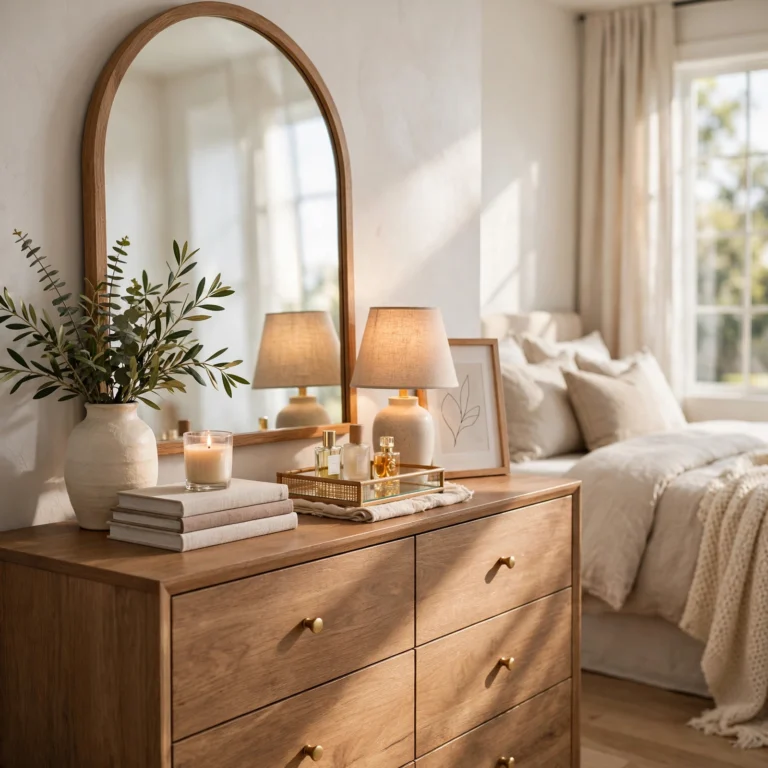 bedroom dresser decor
