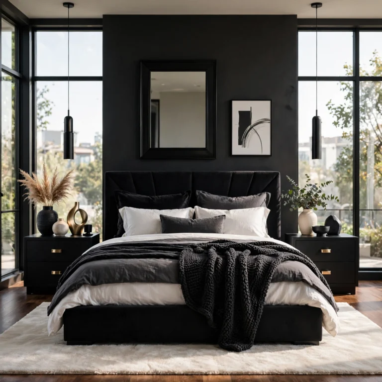 black bedroom decor
