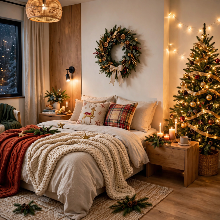 christmas decor ideas bedroom