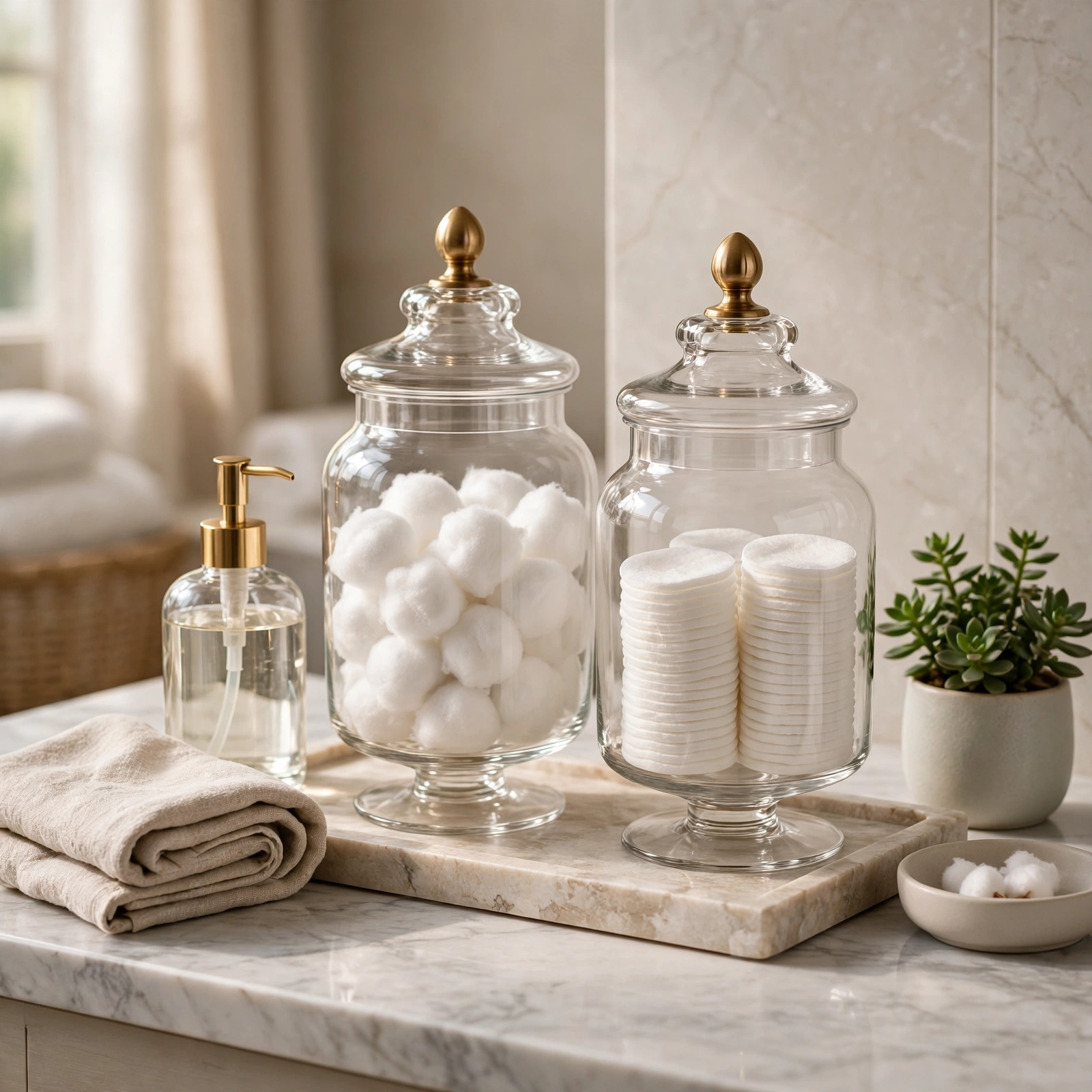 bathroom counter decor