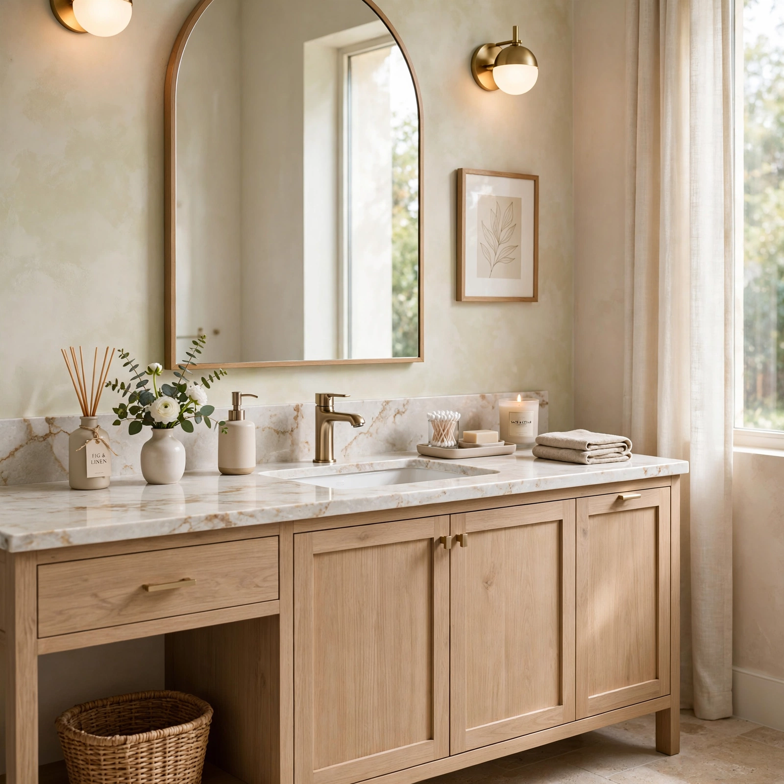 bathroom sink decor