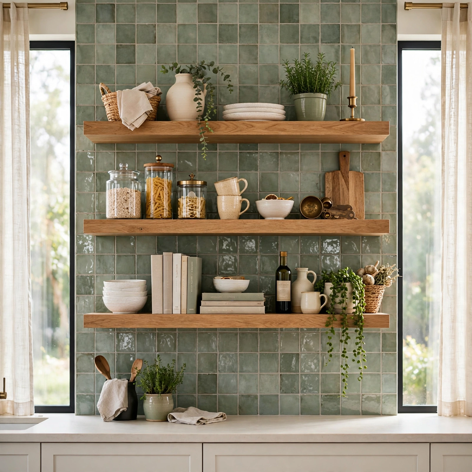 kitchen shelf decor