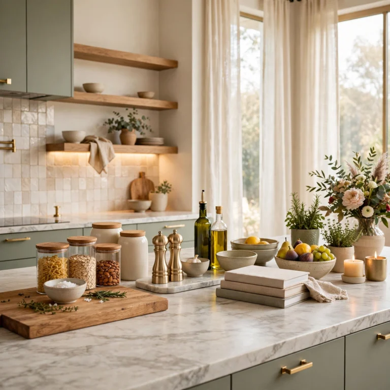 kitchen counter decor