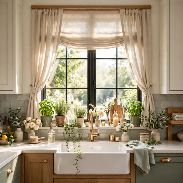 kitchen window decor