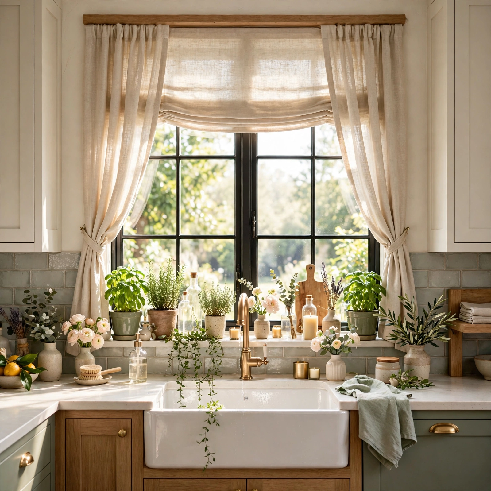 kitchen window decor