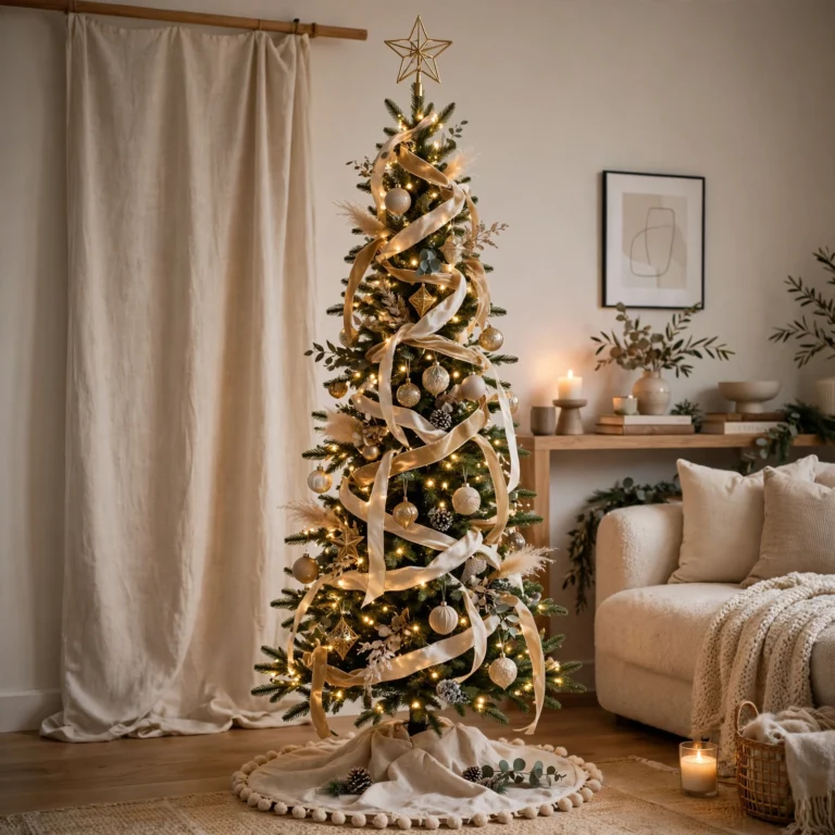 slim christmas tree ideas decorating