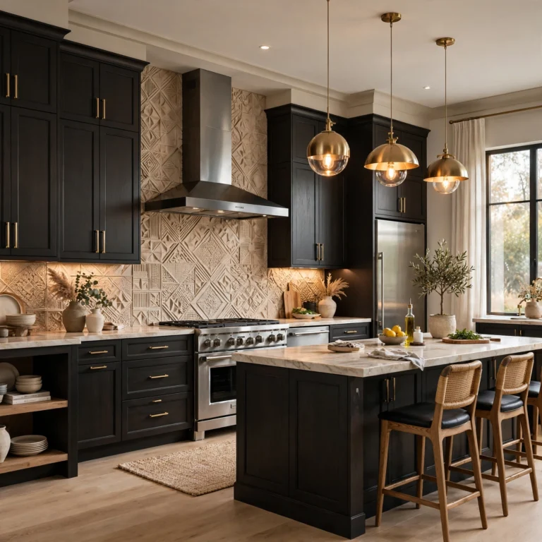 dark kitchen cabinets