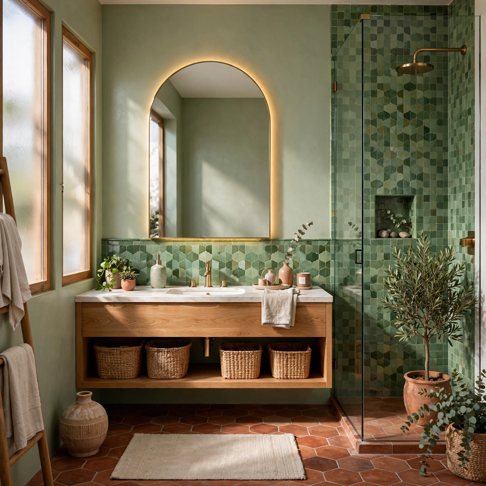 green bathroom ideas
