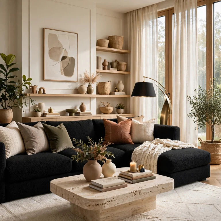 Living Room Inspiration Black Couch