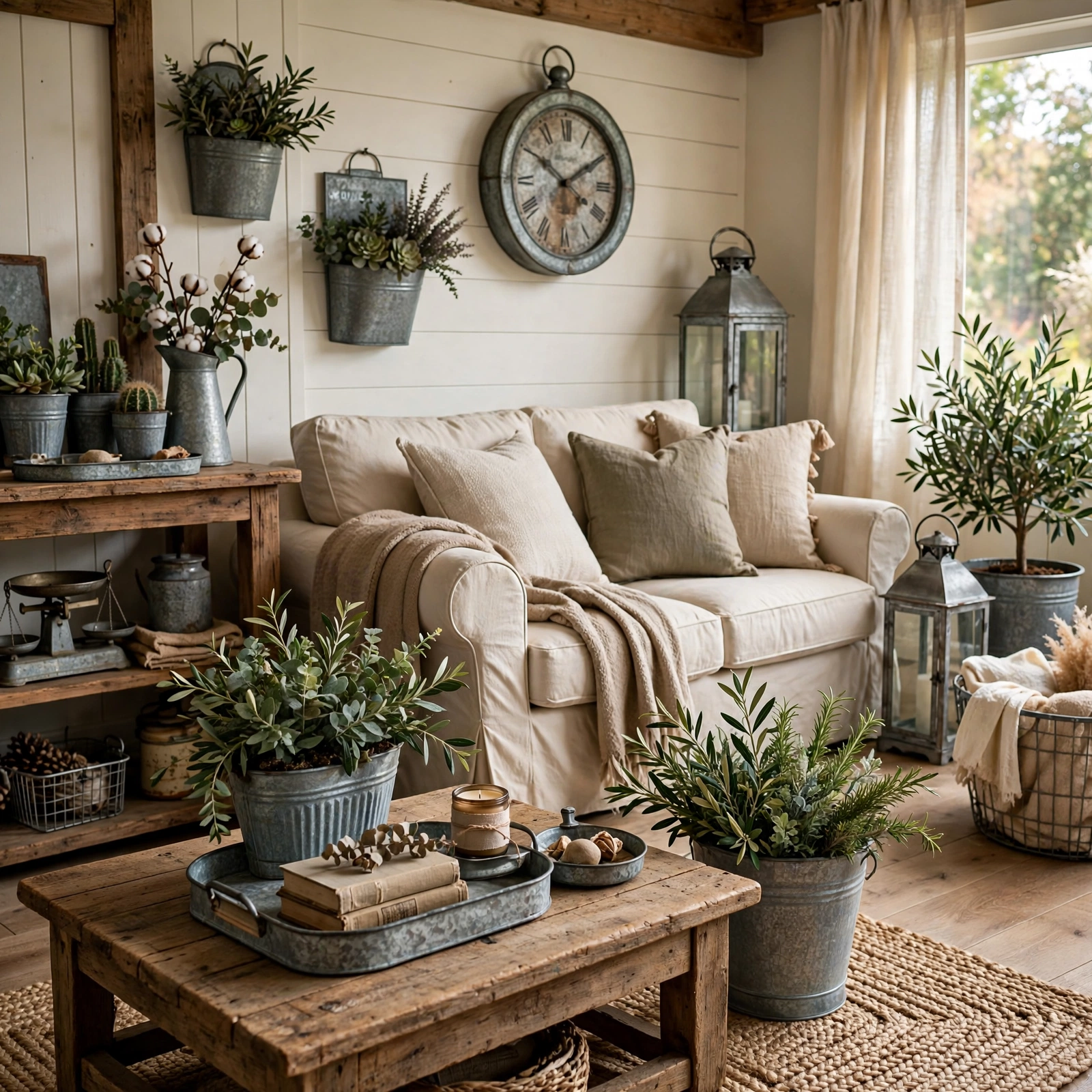 modern farmhouse living room