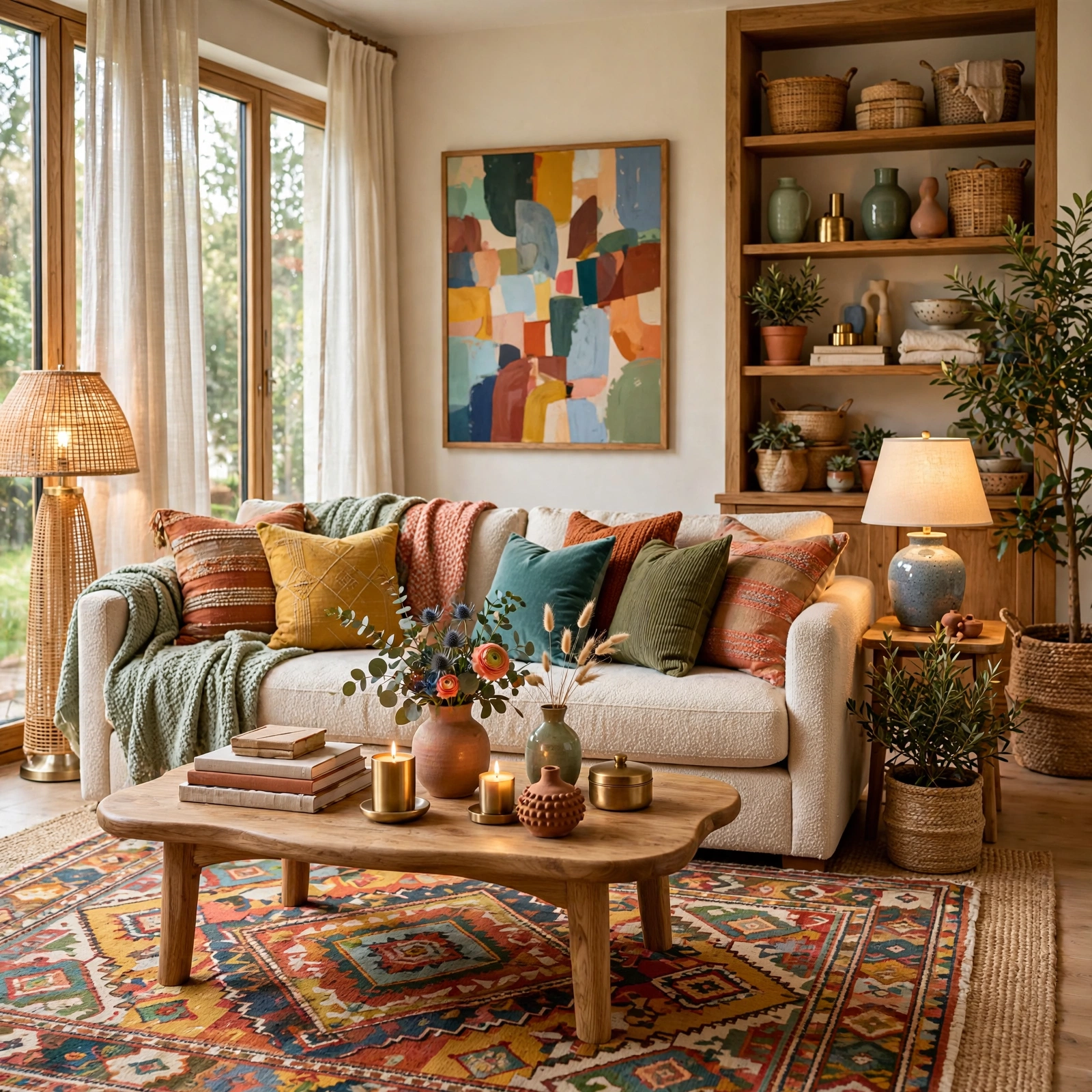Living Room Inspiration Cozy Colorful