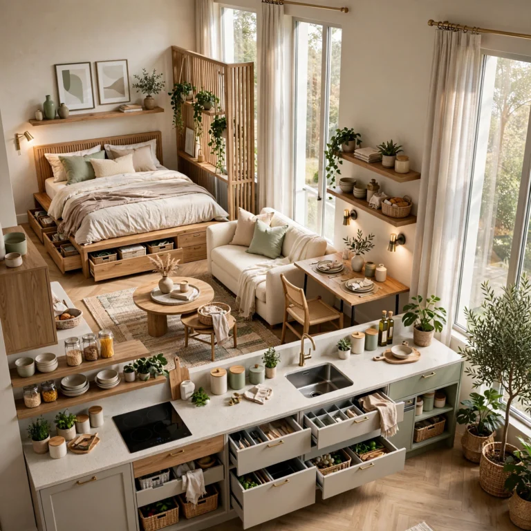 studio apartment layout